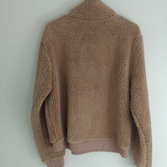 Topshop sherpa quarter zip jacket 12 - Picture 4 of 7